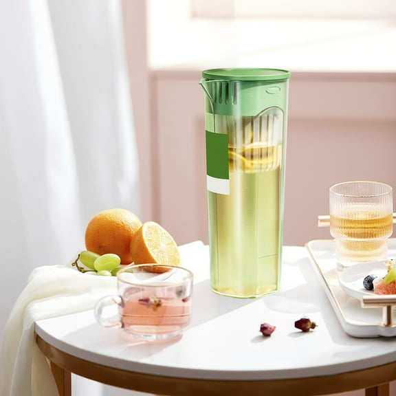 Zenithome 1L Large Capacity Cold Brew Bottle, High Temp Resistant Leak-Proof Tea Infuser, Fruit Infuser Water Bottle for Home & Travel, BPA-Free Plastic Beverage Container