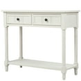 thumbnail image 5 of Tcbosik 35.4" Narrow Console Table, Entryway Table with Open Shelf and 2 Storage Drawers, Behind Couch Table for Living Room, Hallway, Easy Assembly, Ivory, 5 of 10