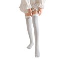 thumbnail image 2 of Ljudmp Women's Extra Long Thigh High Socks Over The Knee Fuzzy Stockings Contrast Color Cuff Stretch Boot Socks Coral Velvet Long Tube Floor Socks Grey, 2 of 4