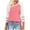 Pink, variant on zbxnLI 3/4 Length Sleeve Womens Tops Hollow out Cuffed Casual Blouse Women Crewneck Loose Tunic Shirts
