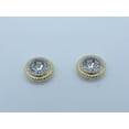thumbnail image 3 of Dazzlingrock Collection Round White Diamond Two Tone Removable Jackets for Stud Earrings for Women (0.15 ctw, Color I-J, Clarity I1-I2) in 14K Yellow Gold, 3 of 6