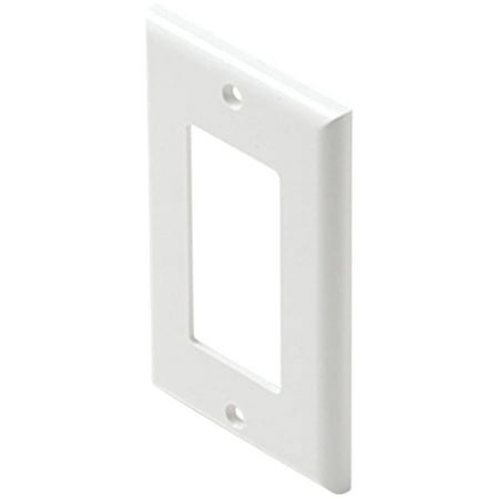 Steren 310-801wh Plastic Single-gang Decor Wall Plate