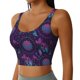 thumbnail image 2 of Fotbe Purple Dreamcatcher1 Sujetador Deportivo Largo sin Aros para Mujer con Almohadillas y Soporte Medio, Transpirable y Absorbente, Camiseta Tipo Chaleco o Tank Top-Medium, 2 of 8