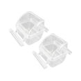 thumbnail image 4 of Serenable 2 Pieces No Mess Bird Feeder for Cage Cage Accessories Transparent Removable Budgies Cockatiel Macaw Anti Slip Food Container, 4 of 9