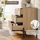 thumbnail image 4 of Oak - colored natural rattan 6 - cajón double cómoda: de madera chest of cajones con solid metal legs para dormitorio, sala de estar, o entrada, 4 of 5