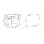 Grizzly Coolers Marine Chest Cooler,Hard Sided,15.0 qt. 4400512