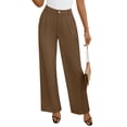thumbnail image 2 of Inglocry Women's Wide Leg Dress Pants 2026 High Waisted Business Casual Palazzo Pants Work Office Slacks Trousers Brown S, 2 of 9