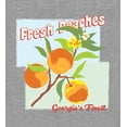thumbnail image 2 of Natural World Fresh Peaches Long Sleeve Adult Hooded Sweatshirt-XL-Heather Gray, 2 of 3