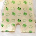 thumbnail image 4 of KPOPLK Baby Boys Romper Jumpsuits Pajama Short Sleeve Cute Print Clothes PJM Sleepwear Sets for 0-24M Size 0-3 Months,Beige, 4 of 5
