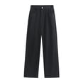 thumbnail image 4 of QURATI Women's High Waisted Wide Leg Jeans Baggy Loose Trendy Denim Pants Cotton Stretchy Trousers with Pockets Womens Bottoms Black L, 4 of 5