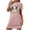 Pink, variant on Tnhcen Short & Sweet Halloween Sleep Dress Plus Size Cartoon Print Round Neck Short Sleeve Soft Polyester Spandex S-2XL for Sleeping/Parties/Lounging