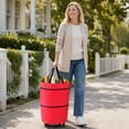 thumbnail image 3 of 2-in-1 Portable Shopping Cart Grocery Trolley 23L Lightweight Folding with Wheels, Holds 12.5kg, 3 of 4