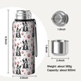 thumbnail image 7 of 20 Oz Boston Terrier Puppy Dog Coffee Tumbler Double Wall Insulated Stainless Steel Water Bottle | Metal Reusable Thermoses Flask with Cup Cap | Leak & Sweat Proof with Anti-Dust Lid, 7 of 7
