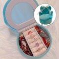 thumbnail image 2 of pitrice Chic Jewelry Storage Case for Girls Women Rings Necklace Chair Peacock Blue, 2 of 8