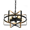thumbnail image 2 of Gymax 5-Light Ceiling Lamp Industrial Pendant Light Metal Drum Shape Round Chandelier, 2 of 10
