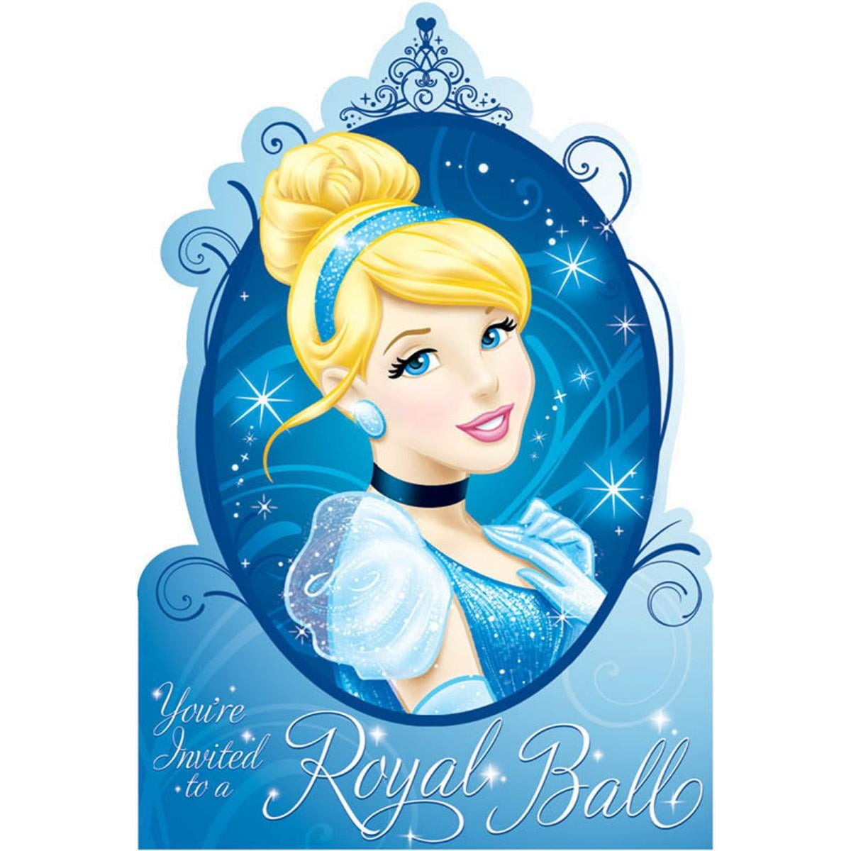 10 x Disney Princess Cinderella birthday Party Invitations With 10 FREE Envelopes
