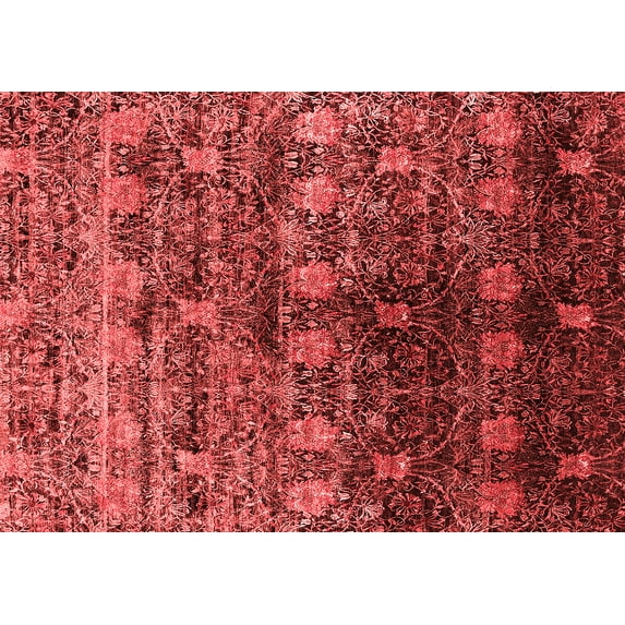 Ahgly Company Indoor Rectangle Oriental Red Industrial Area Rugs, 7' x 9'