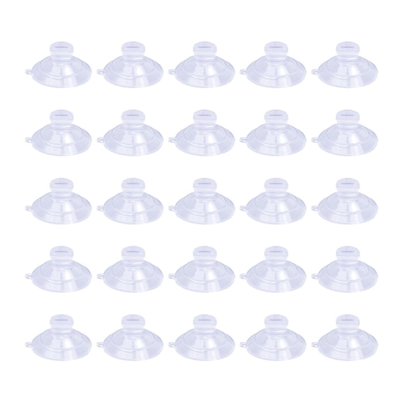 25 Pcs Suction Cups for Glass, Light String Hooks Holders, Clear Rope Light Caddy, Window Glass Suction Cup Clips for Holiday Christmas Lights String Decoration, 1.18x0.31 inch