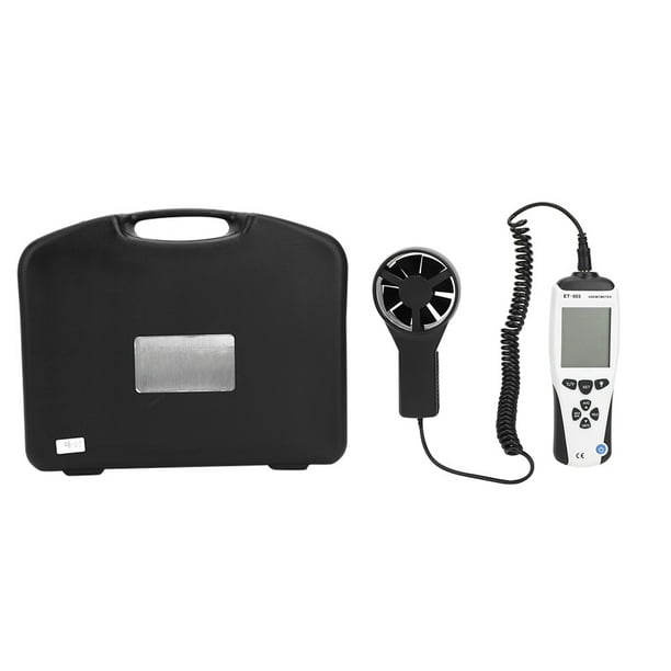 Anemómetro digital ET-955, termómetro de mano profesional, medidor de velocidad del viento, medidor de volumen de aire del viento, instrumentos de medición de flujo de aire, 0,3 m/s - 45,0 m/s