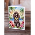 thumbnail image 3 of Chocolate Poodle Luau Greeting Cards Pack of 8 7 in x 5 in, 3 of 3