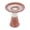 Rust Red + Ceramic, variant on FENGFAN Handmade Glazed Ceramic Bird Bath Rust Red Off-White Gradient 17 Inch Scalloped Tray 18 Inch Pedestal Base 1 Pack