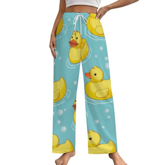 A Big Bunch of Yellow Rubber Ducks Pajama Pants Loose Pajamas Female Breathable Home Trousers Leisure Sleeping Pants Large Size