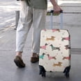 thumbnail image 3 of Colorful Funny Dachshund Luggage Cover Fashion Suitcase Cover Baggage Covers Fit 25-28 Inch Luggage (Go Travel), 3 of 5
