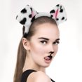 thumbnail image 4 of Diadema de dálmata, diadema afelpada, diadema de animal, diadema para lavarse la cara, diadema de cachorro, diadema de cosplay de animal, diadema divertida, 4 of 7