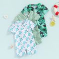 thumbnail image 4 of Gupgi Toddler Boys Rash Guard 3 6 12 Months 2 3 4 Years Kids Shark Swimsuit Rompers Zipper Short Sleeve Turtle Print Bathing Suit Baby One Piece Swimwear, 4 of 9