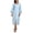 Light Blue, variant on 100% Cotton Zipper Robes for Women 3/4 Sleeve Bathrobe Lightweight with Pockets Loungewear(Brown,M)