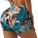 thumbnail image 1 of Balery Sea Swimming Corgi Pantalones cortos de entrenamiento estampados para mujer, sin costuras, ajustados, para gimnasio, yoga, correr, deportes, ejercicio activo, fitness.-Large, 1 of 8