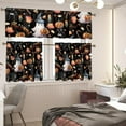 thumbnail image 2 of Halloween Decorations Kitchen Curtain Valance and Tiers Set of 3, Ghost Pumpkin Soft Touch Window Curtains for Living Room Bedroom Bathroom, 2 of 3