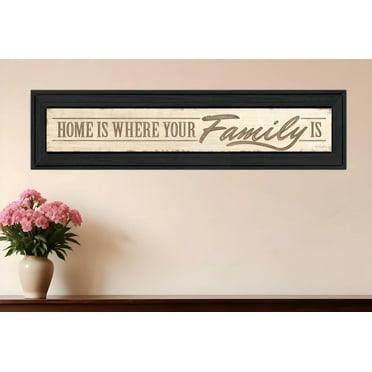 HomeRoots Home Is? 4 Black Framed Print Wall Art