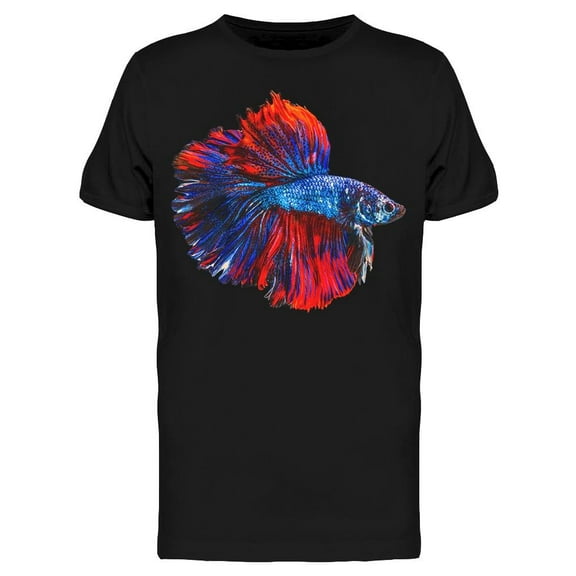 Beautiful Of Red And Blue Betta T-Shirt Men -Image by Shutterstock, Male Medium