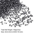 thumbnail image 2 of Triturado Vidrio Chips 100g/3.5oz 2mm-4mm Irregular Metálico Brillante Vidrio para Artesanía Bricolaje Jarrón Relleno Epoxi Resina Decoración, Negro, 2 of 5