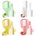thumbnail image 1 of Brillo labial hidratante Mettick con aceite para rellenar labios, paquete de 4 frutas, 1 of 8