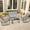 Gray, variant on Dextrus 4-Piece Outdoor Patio Bistro Furniture Set, Rocking Chair Set - 2 Rocking Chairs, a Loveseat Sofa chair with Glass Coffee Table - Brown