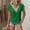 #1_Green, variant on Summer Eyelet Tops For Women's V Neck Lace T-Shirt Cap Sleeve Tees Basic Plain Blouses Slim Fitted Causal Tee Elegant Loose Costume Clothings