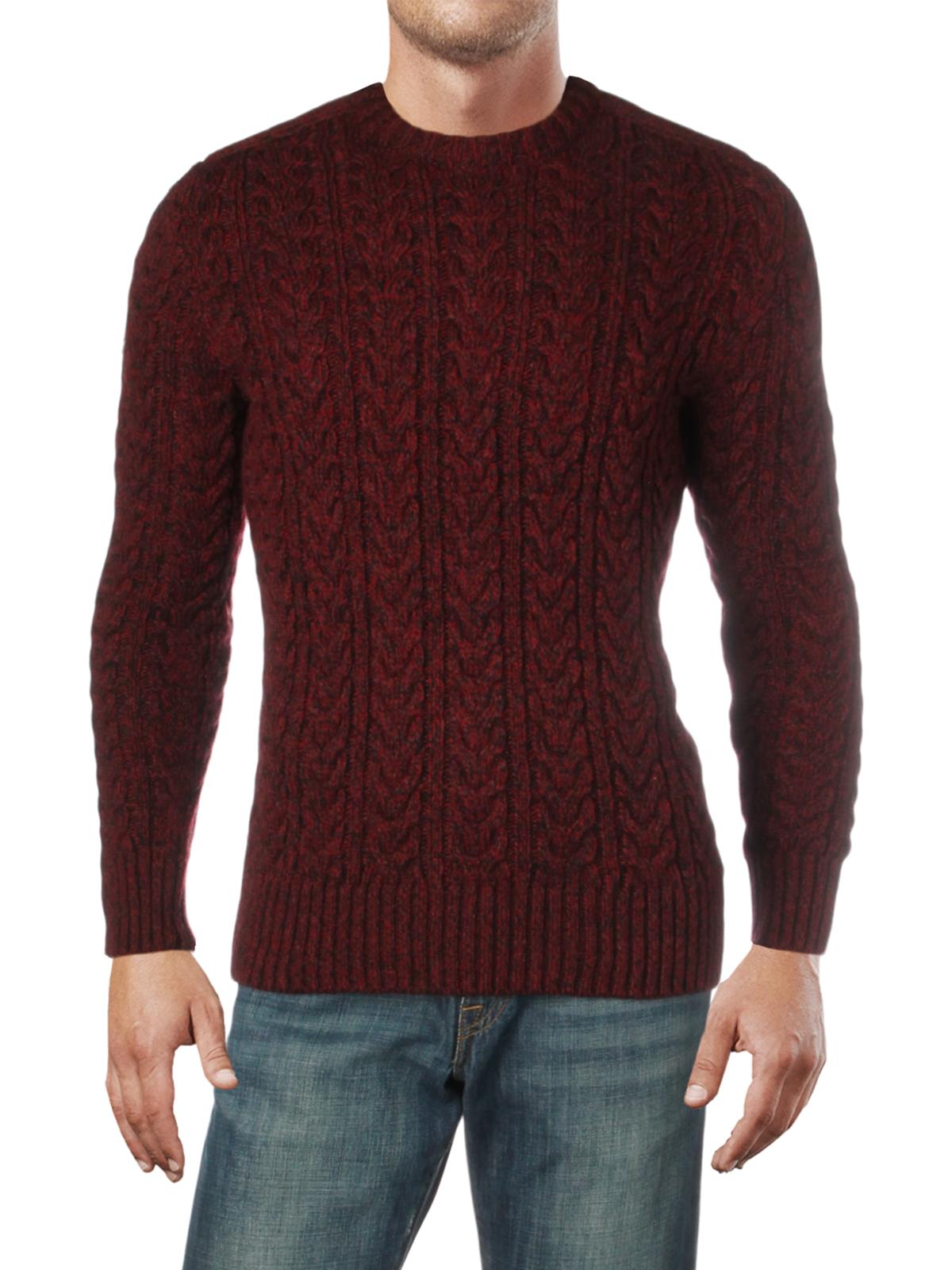 marled cable knit sweater