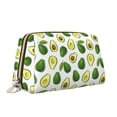 thumbnail image 2 of Naloa Avocado1 Leather Makeup Bag for Purse Travel, Portable Small Cosmetic Organizer for Women and Girls, Make up Bag with Zipper, 2 of 8