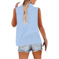 thumbnail image 5 of Tdoqot Womens Tank Tops with Pocket- Loose Fit Summer Casual V-Neck Sleeveless Shirts Light Blue Size M, 5 of 7