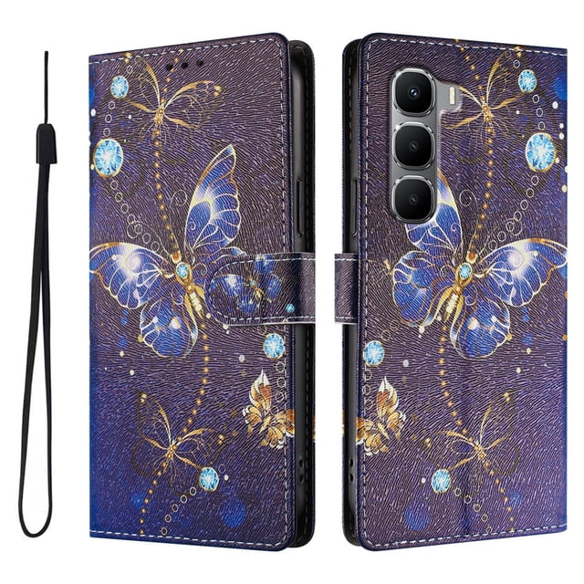 FOXDOCK Funda Tipo Cartera para infinix Hot 60i 4G con Soporte y Correa – Diseño de Patrones Lindos
