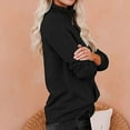 thumbnail image 4 of Zip Up Sweatshirt Women No Hood Fashion Casual Plain Color Long Sleeve Shirts Loose Fit Fall Sweaters Top with Pockets, 4 of 6