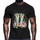 thumbnail image 2 of Camisetas gráficas informales de manga corta con botas navideñas estilo western para hombre, 2 of 8