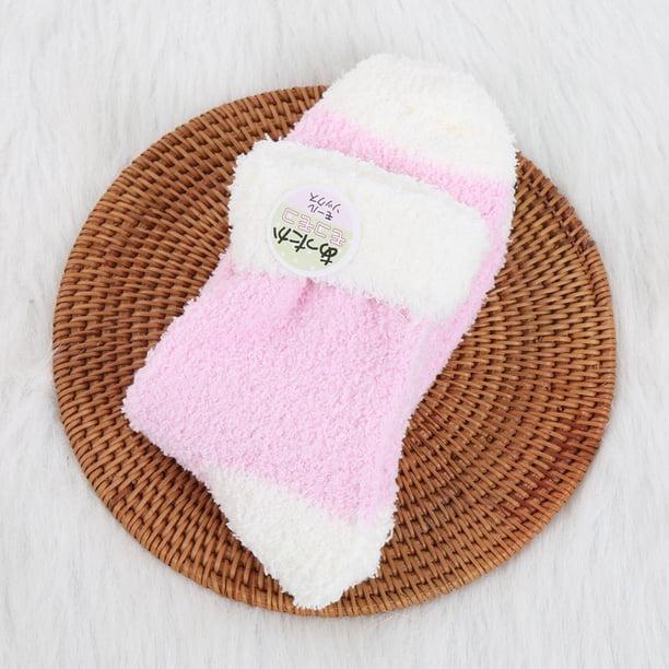 Calcetines de tubo pequeños y frescos para adultos, medias de jacquard de colores a juego, calcetines gruesos y cálidos para el suelo para mujer