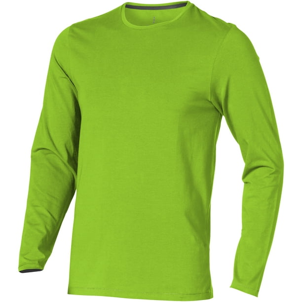 Elevate - Camiseta modelo Ponoka de manga larga para hombre (Verde manzana)