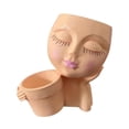 thumbnail image 3 of Figurina de jardín Capasto de flores Contenedor de contenedor decorativo Escultura para plantas de interior de patio Césped de consultorio, 3 of 7