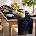 thumbnail image 6 of Placemats Set of 4, Blue Rose Place Mats Butterfly Splash Black Tablemats Washable Placemat Table Decoration for Kitchen Table Dinner Party Home Decor Indoor Outdoor 13x19 Inch, 6 of 9
