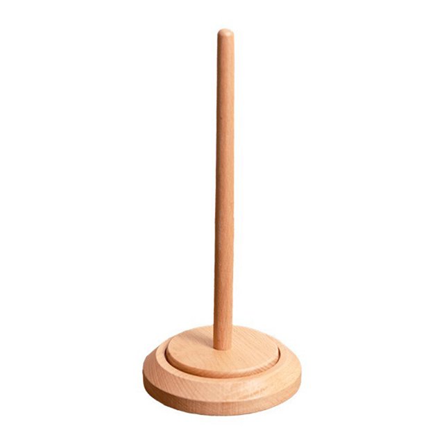 Visland Wooden Yarn Holder Single or Double Yarn Skein Holder Desk Yarn Thread Dispenser Spinner for Crocheting Twirling Yarn Knitting Embroidery Accessory