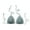 Dark Gray, variant on Women's Lace Halter Triangle Bikini Top Boho Chic Pearl Tie Backless Swim Tops